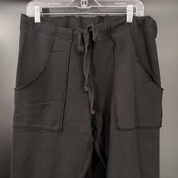 Frank & Eileen Eamon Pants Womens L Black Jogger Triple Fleece Minimal Comfort - Picture 2 of 6